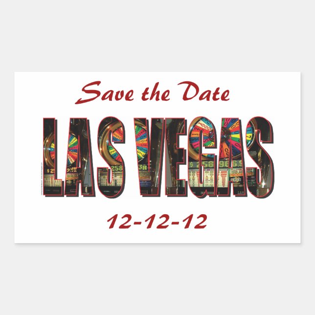 Save the Date 12-12-12 Rectangular Sticker (Front)