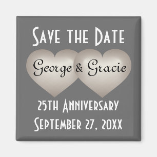 Save the date 25th anniversary magnet
