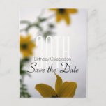 Save the Date 30th Birthday Spring Flower Postcard<br><div class="desc">Floral Photography. Customisable Young Design Save the Date Postcard. You can easily change text colour,  font,  size and position by clicking the customise button. Matching Invitation.</div>