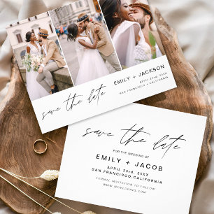 Save the Date 3 Photo Elegant Editable Modern