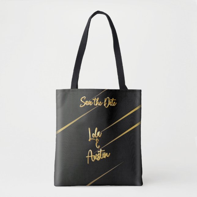  Save the Date 3D Text Personalised Tote Bag (Front)