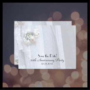 Save the Date 50th Anniversary Party  Announcement Postcard
