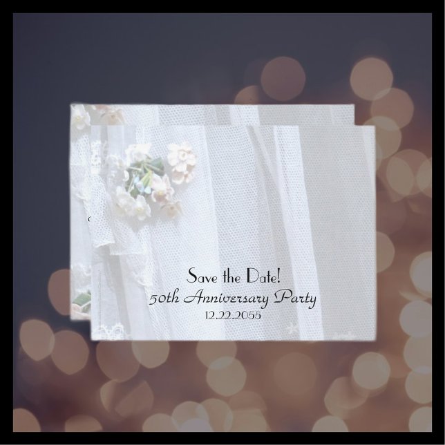 Save the Date 50th Anniversary Party  Announcement Postcard (Creator Uploaded)
