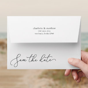 Save the Date 5x7 Return Address Envelopes