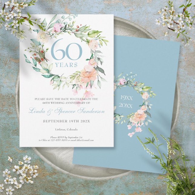 Save the Date 60th Anniversary Roses Garland (Save the Date 60th Anniversary Roses Garland)