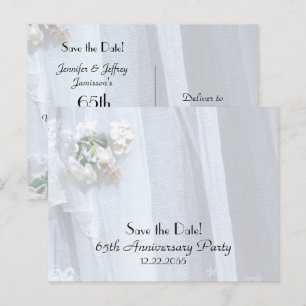 Save the Date 65th Anniversary Party Announcement Postcard
