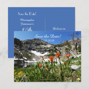 Save the Date 65th Birthday Announcement Postcard