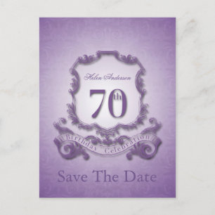 Save the Date  70th Birthday Personalised Postcard