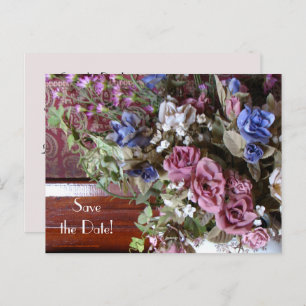 Save the Date 75th Birthday Party Floral Announcement Postcard