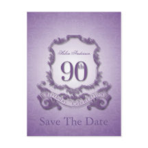 Save the Date 90th Birthday Personalised Postcard
