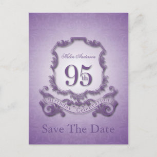 Save the Date 95th Birthday Personalised Postcard