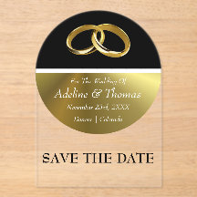 Save The Date Acrylic Wedding Invitation