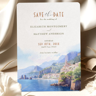 Save The Date Amalfi Coast Italy Destination Invitation