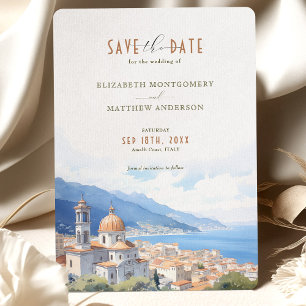 Save The Date Amalfi Coast Italy Destination Invitation