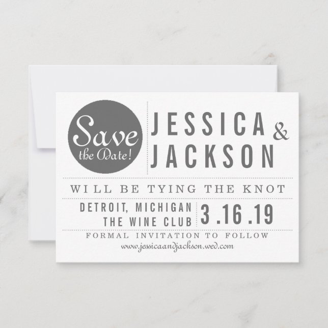 Save the Date Announcement - Circled (Front)