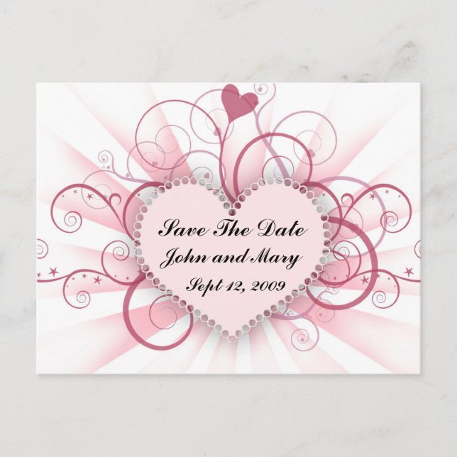 Save The Date Announcement Postcard (Front)