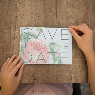 Save the Date Announcement Postcard Template