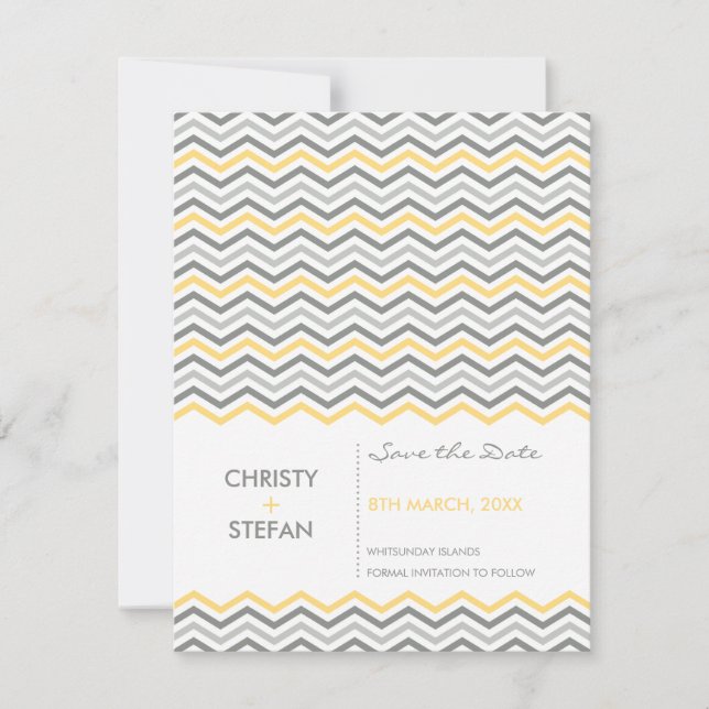 SAVE THE DATE ANNOUNCEMENTS :: chevron 1 (Front)