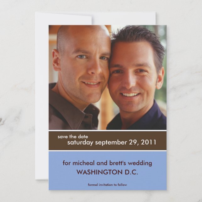 Save the Date Announcements {Colour Block} (Front)