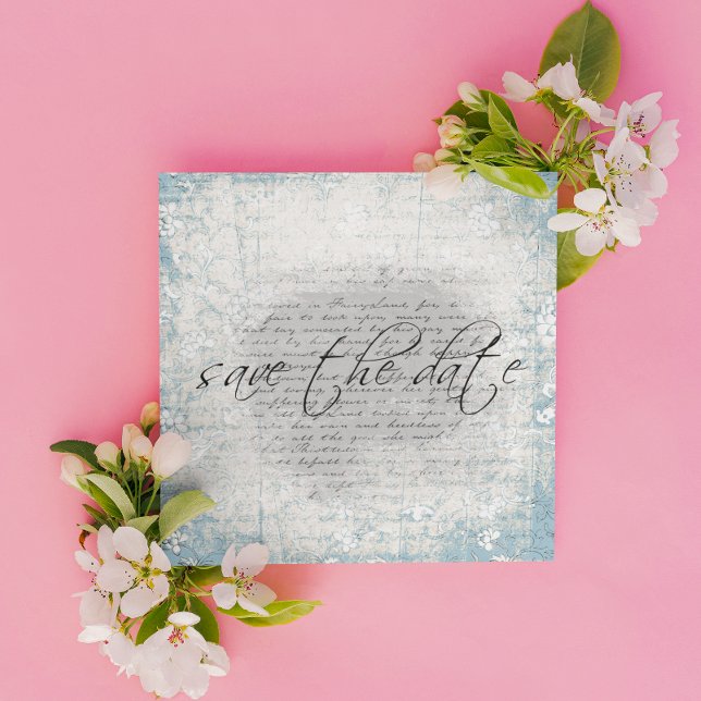 Save the Date Announcements in Vintage Floral (Creator Uploaded)
