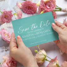 Save the Date Announcements (Teal)