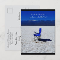 Save the Date Any Anniversary Party Blue Chair