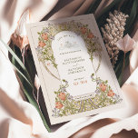 Save the Date Art Nouveau William Morris Invitation<br><div class="desc">Art Nouveau Vintage Save the Date wedding cards by William Morris in a floral, romantic, and whimsical design. Victorian flourishes complement classic art deco fonts. Please enter your custom information, and you're done. If you wish to change the design further, click the blue "Customise It" button. Thank you so much...</div>