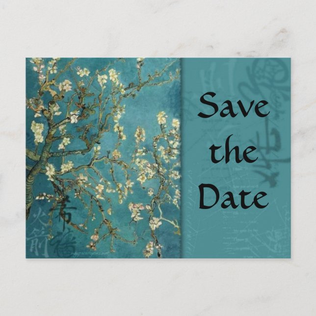 Save the Date Asian Announcement Postcard (Front)