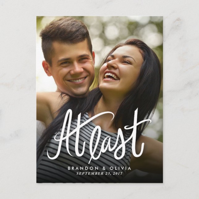 Save The Date *At Last* Postcard (Front)