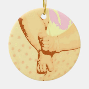 Save the Date Baby Shower Ceramic Ornament