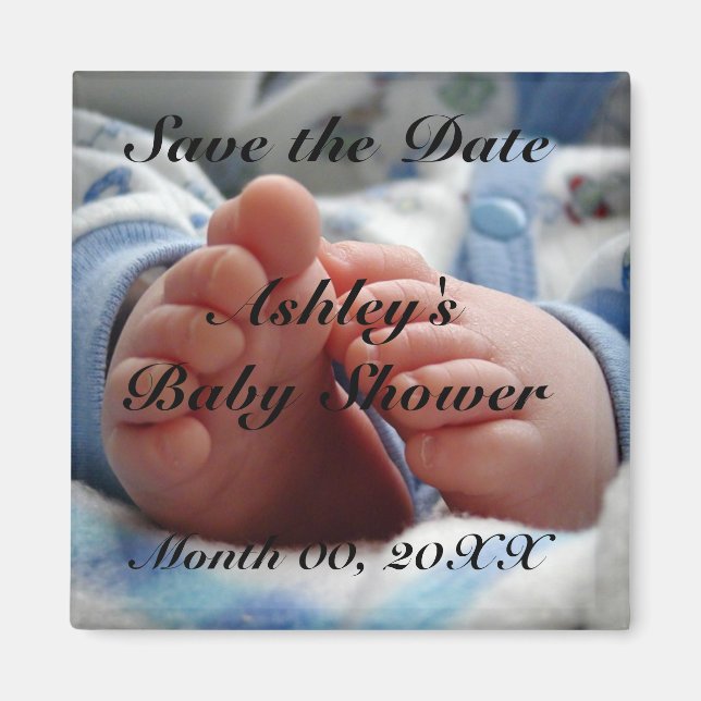 Save The Date Baby Shower Magnet (Front)