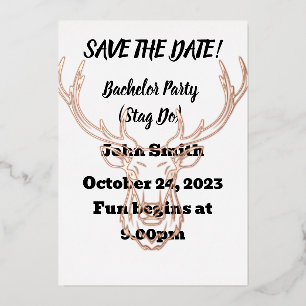 Save the Date Bachelor Party/Stag Do. Editable