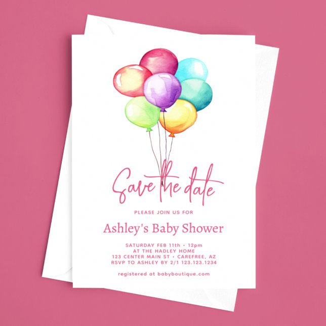 Save The Date Balloons Baby Shower (Creator Uploaded)