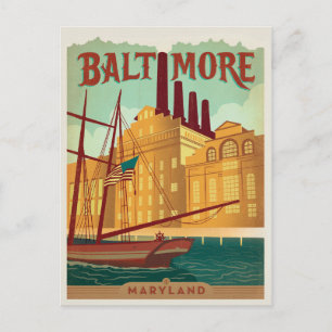 Save the Date - Baltimore, MD Announcement Postcard