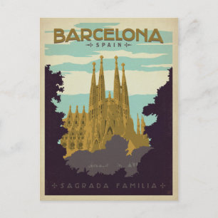 Save the Date   Barcelona, Spain Sagrada Familia Announcement Postcard