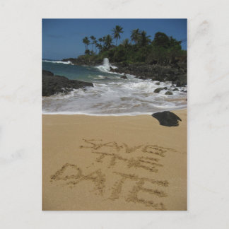 Save The Date - Beach Announcement Postcard