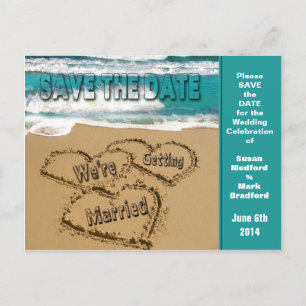 SAVE THE DATE - BEACH SCENE - POST CARD