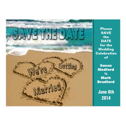 SAVE THE DATE - BEACH SCENE - POST CARD