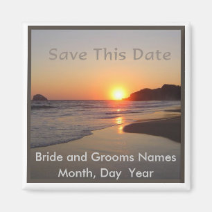 Save the Date - Beach Sunset Magnet