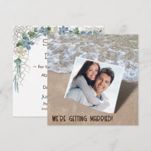 Save The Date Beach Wedding Card