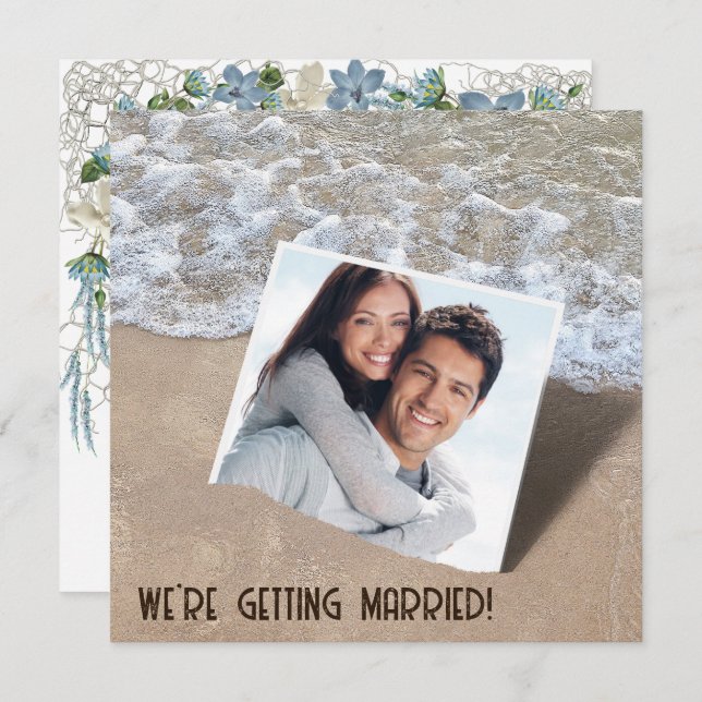 Save The Date Beach Wedding Card (Front/Back)