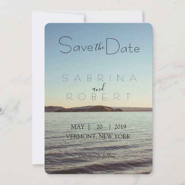 Save the date - Beautiful lake view (Front)