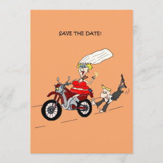 SAVE THE DATE BIKER WEDDING INVITE CARD