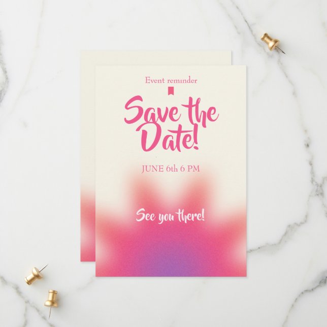 Save the Date Birthday Invitation (Front/Back In Situ)
