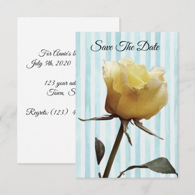 Save the Date Birthday Invitation (Front/Back)