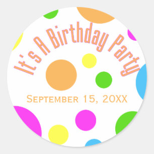 Save The Date: Birthday Party Sticker