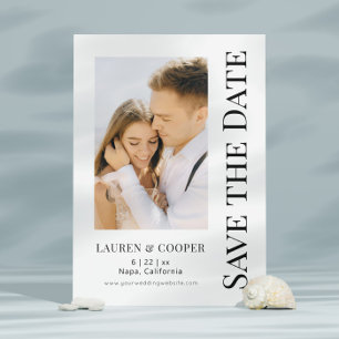 Save The Date Black White Stylish Modern Wedding