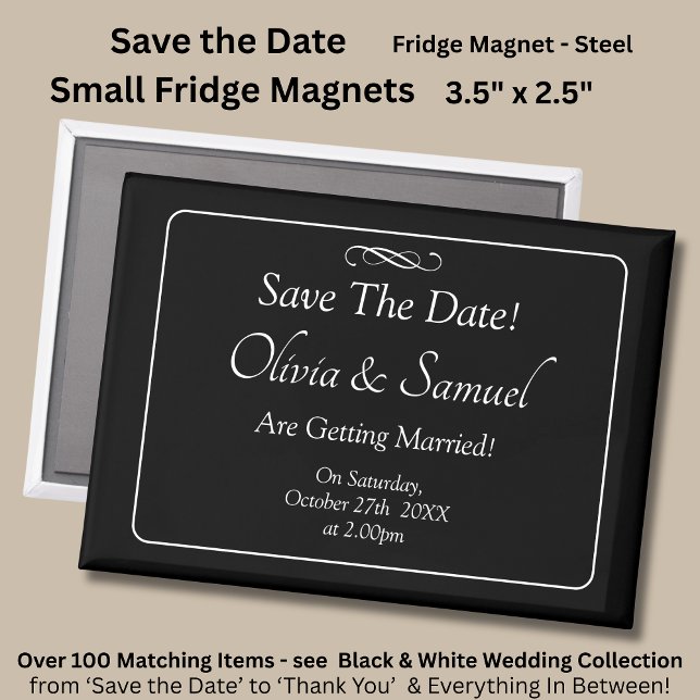 Save The Date - Black & White with Infinity Scroll Magnet (Creator Uploaded)