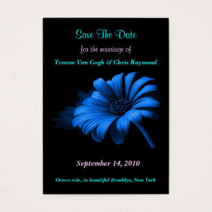 Save The Date Blue Daisy II