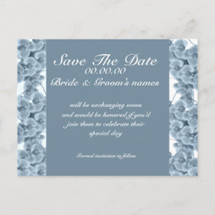 Save the date blue orchid - customisable template
